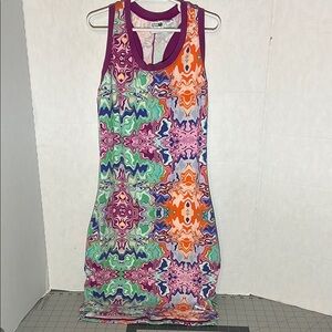 Puma Multicolor Abstract Midi Dress